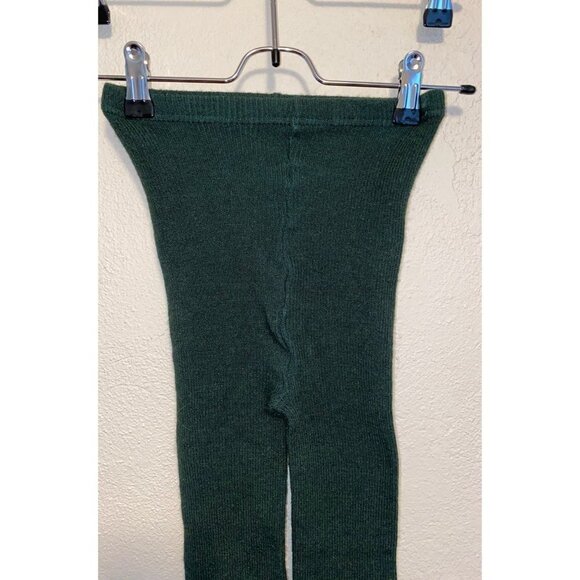 Uniqlo women’s leggings small 26 Green Cold Weather Knit pattern warm winter - Picture 3 of 4